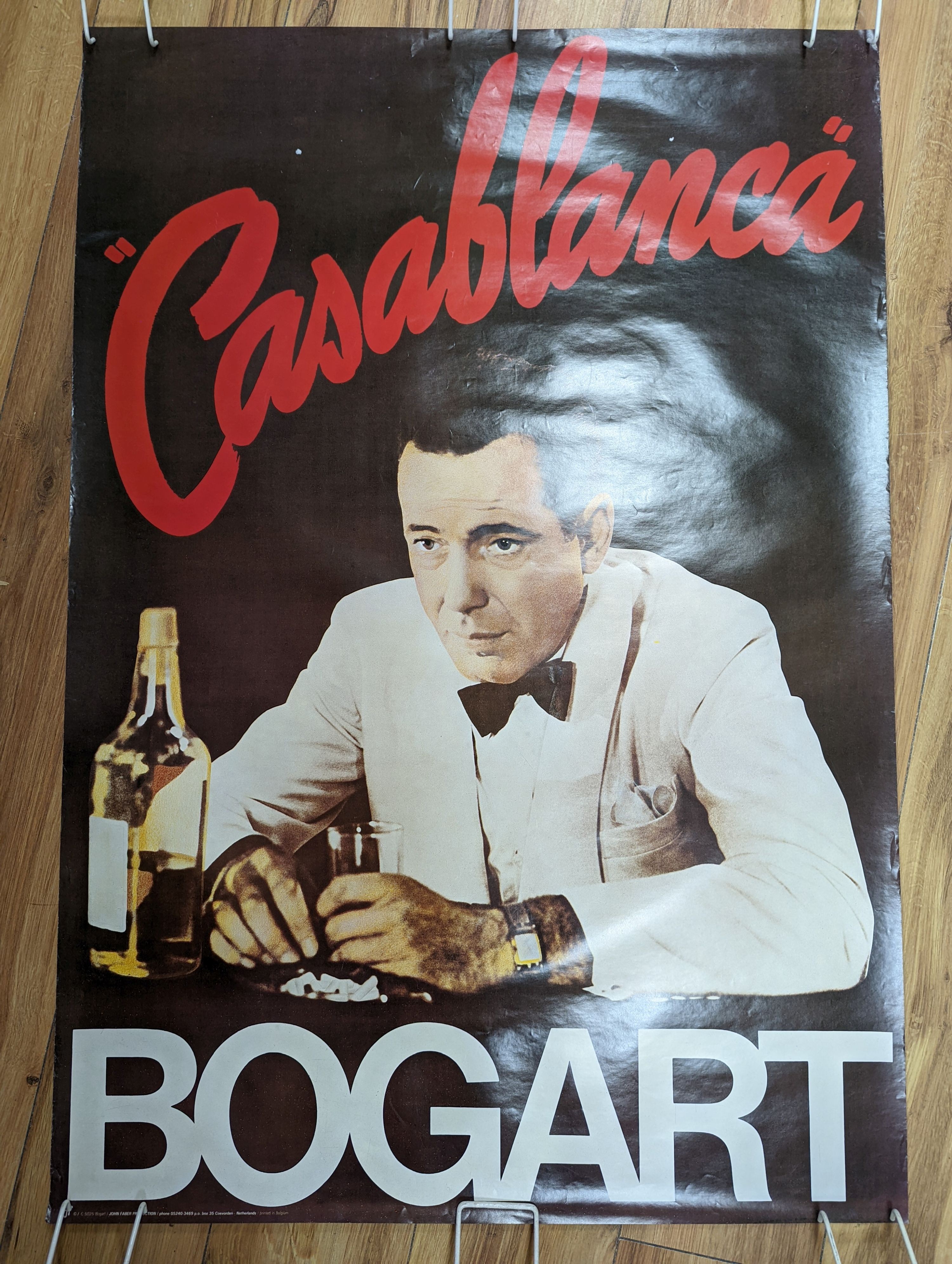 Two reproduction film posters ‘Casablanca’ and ‘Ammallatrice’